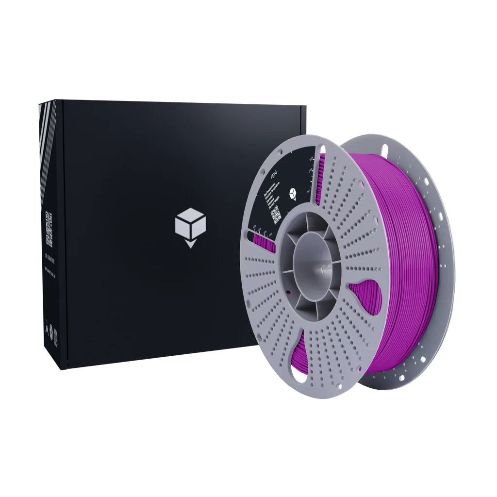 Purple PETG 3D printing filament spool 1.75mm Australia, durable material in retail box