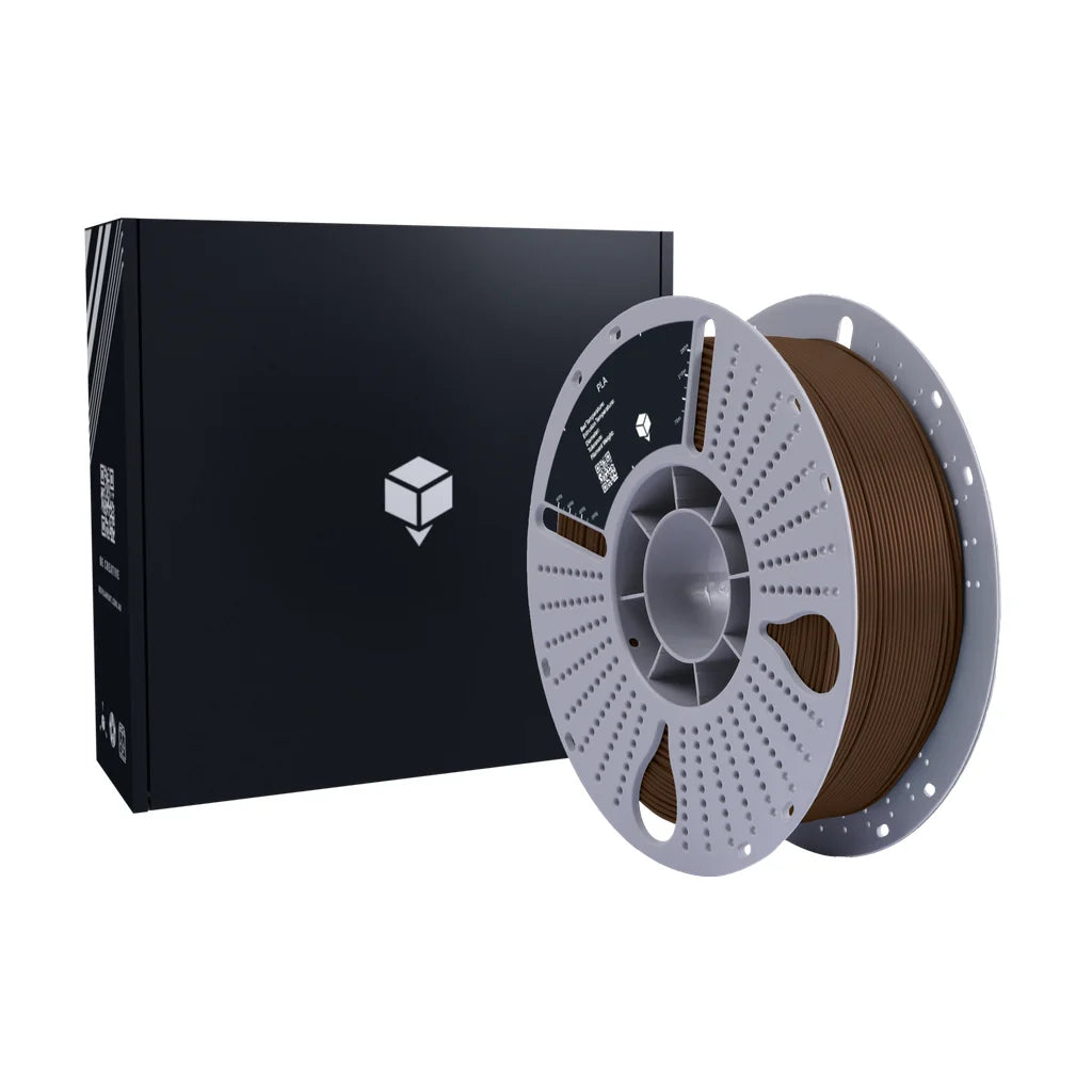 Brown PLA filament spool and retail box for 3D printing, 1.75mm Australia.