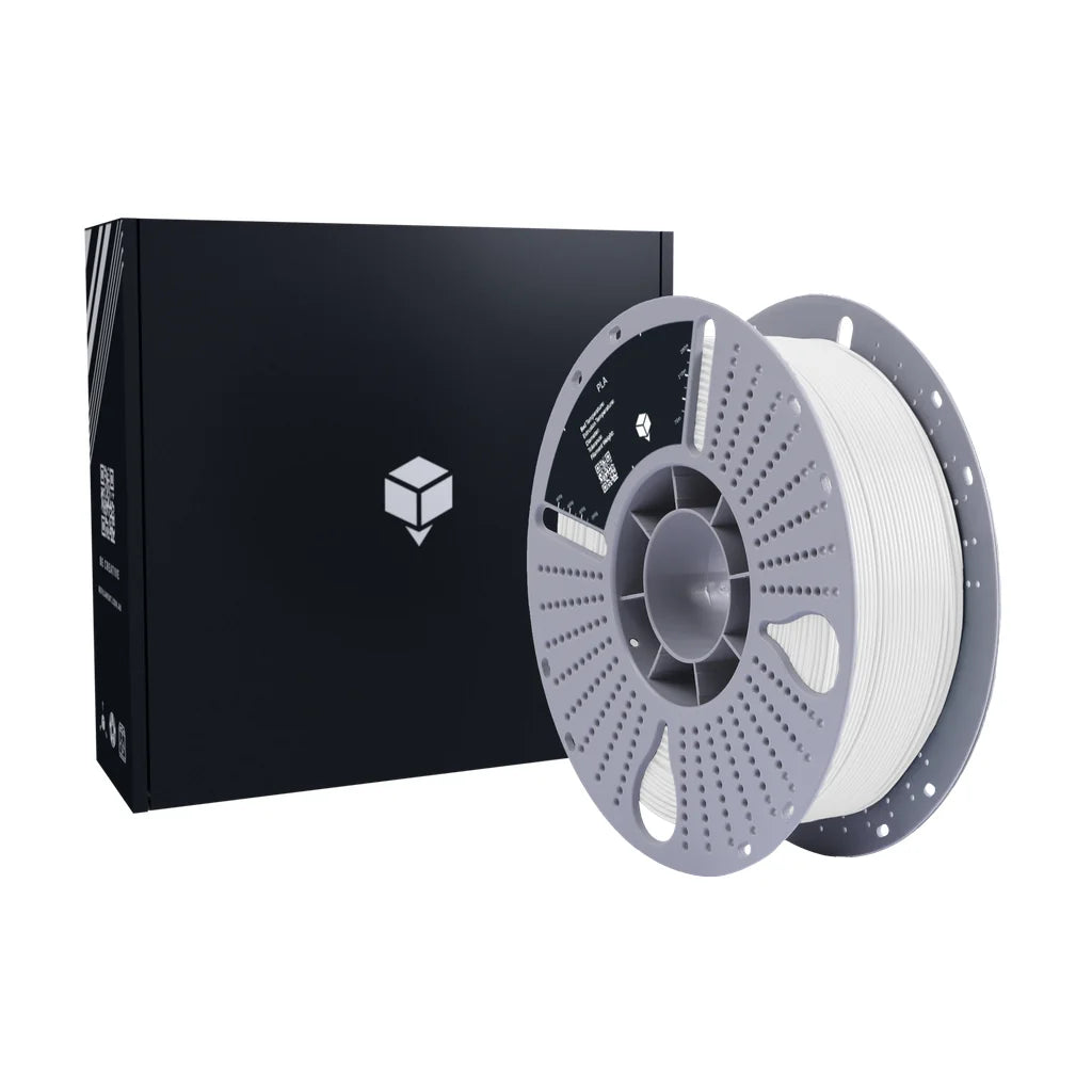White PLA filament spool with box, 3D printing Australia 1.75mm