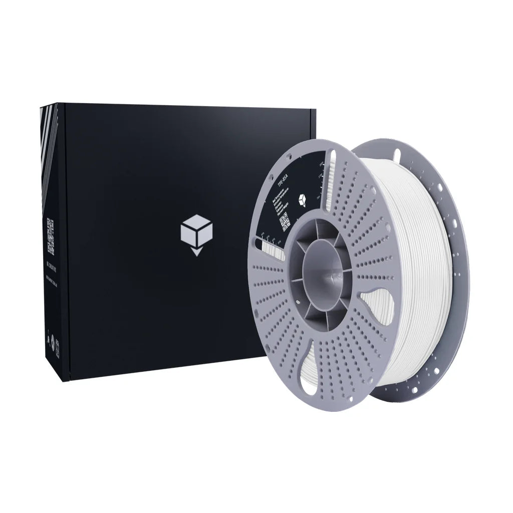 White TPE 3D printing filament spool 1.75mm Australia, flexible rubber-like material