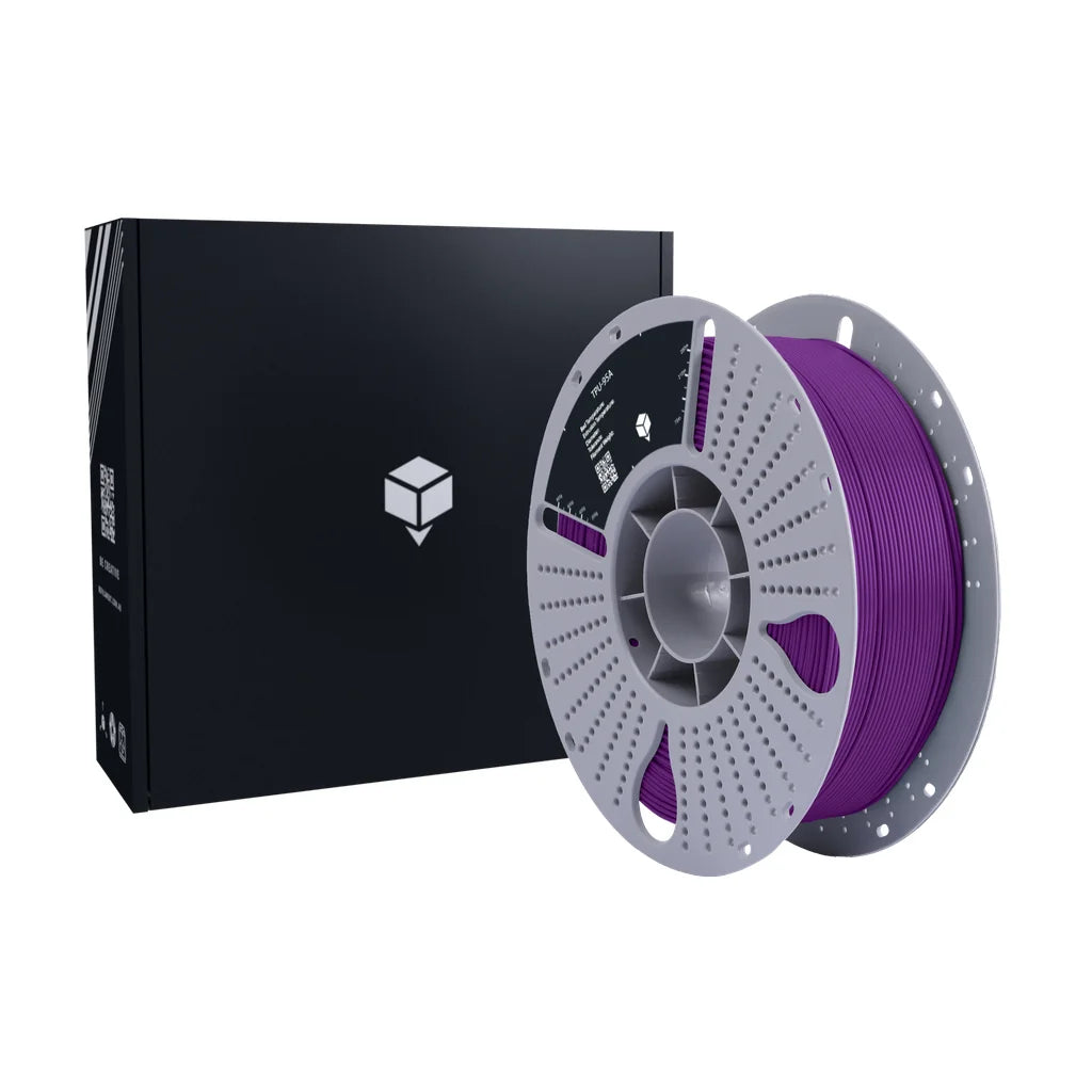 Purple TPU 3D printing filament 1.75mm Australia with Blue Ember packaging