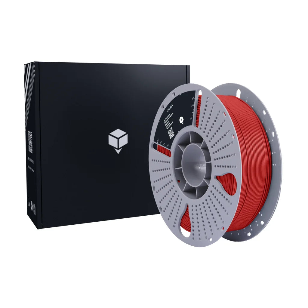 Red TPU 3D printing filament spool 1.75mm Australia, includes retail box.