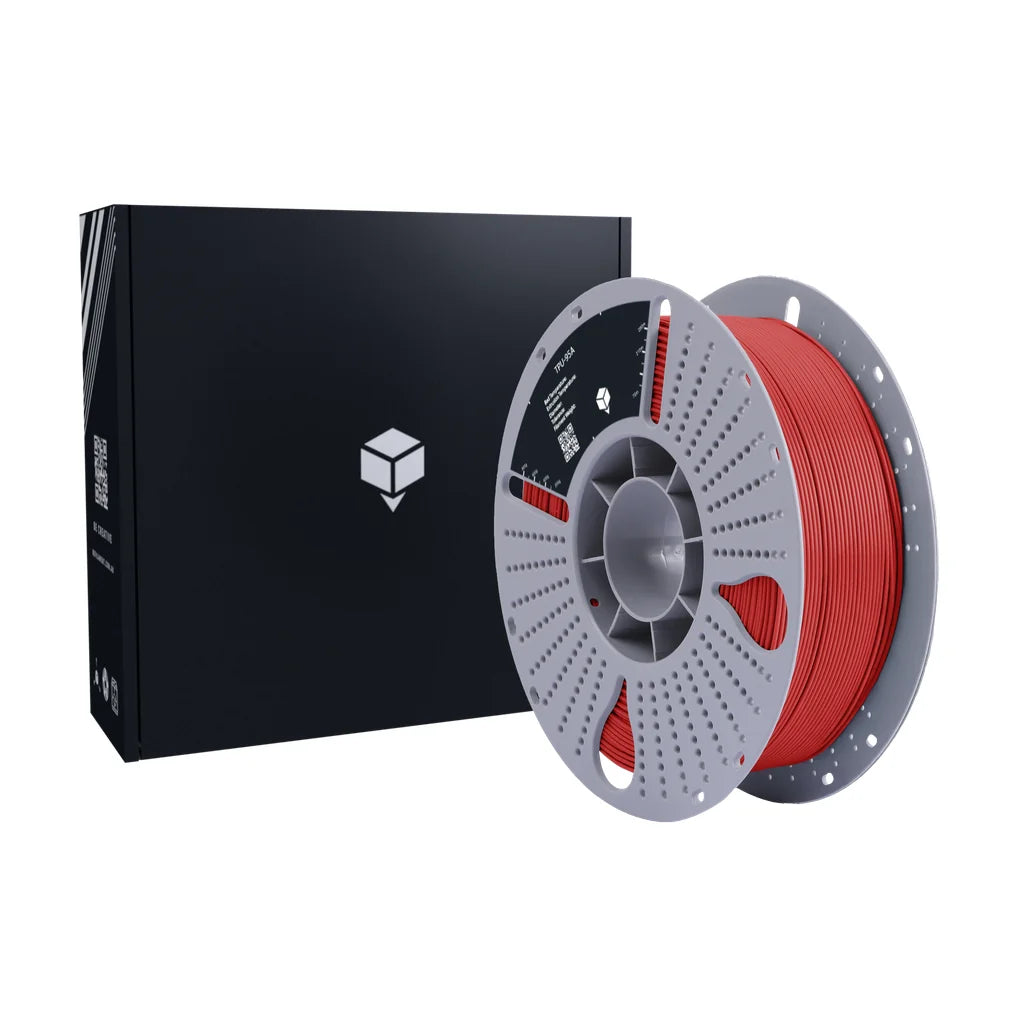 Red TPU 3D printing filament spool 1.75mm Australia, includes retail box.
