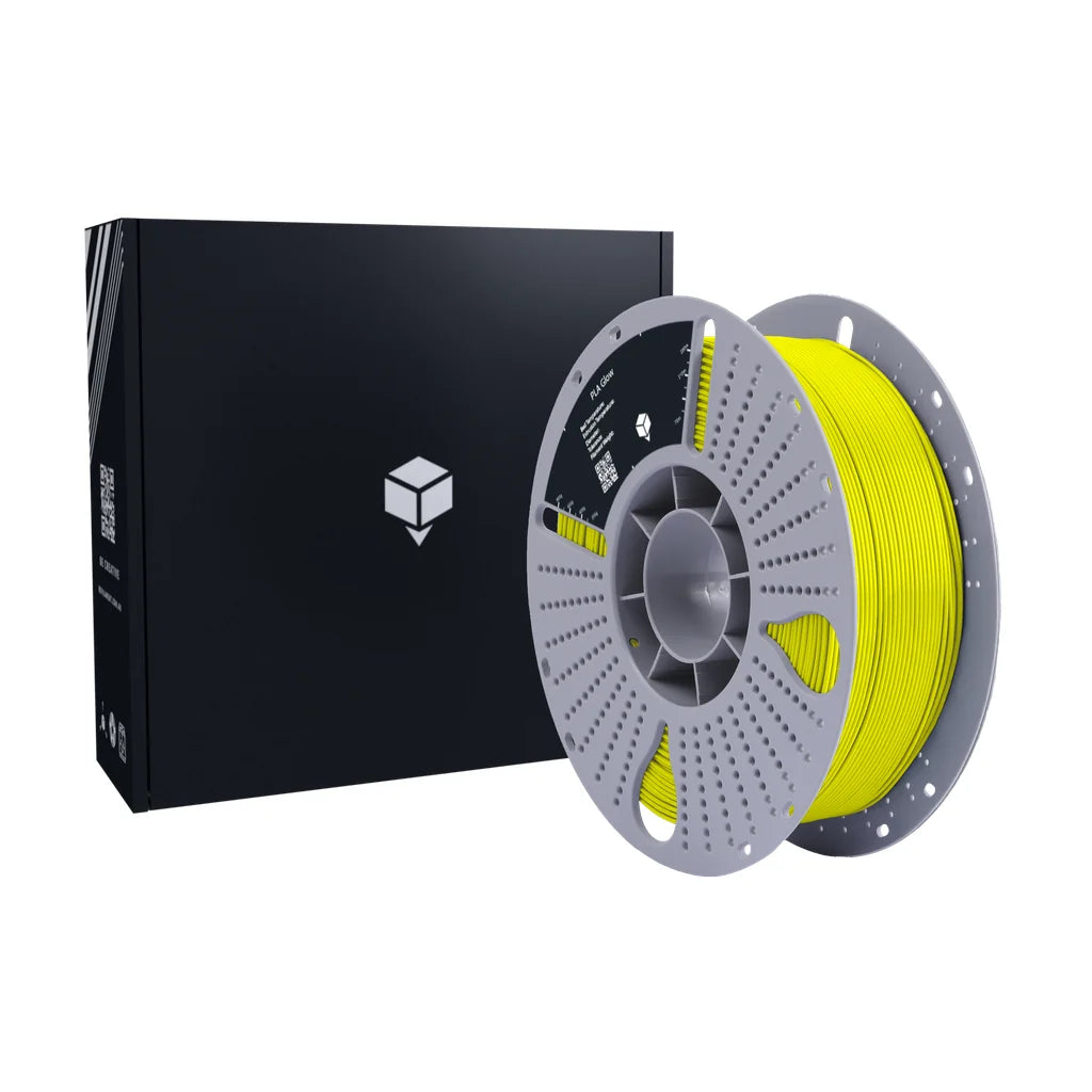 Yellow PLA Glow 3D printing filament 1.75mm Australia with retail box