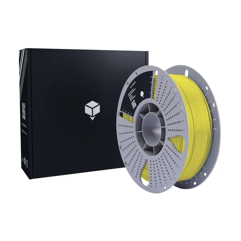 Yellow PLA Matte 3D printing filament 1.75mm spool, Australia, with retail box.