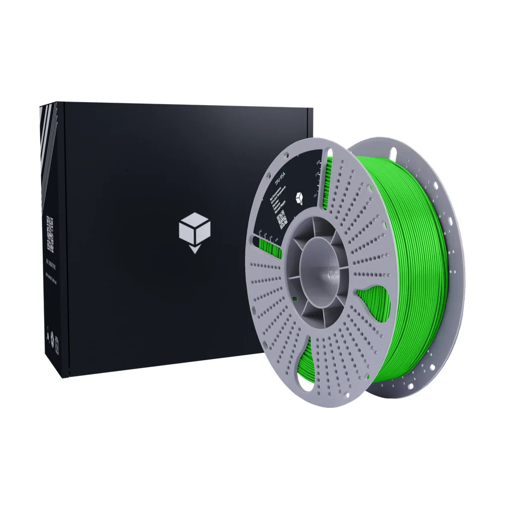Green TPU 3D printing filament spool 1.75mm Australia, flexible rubber-like material